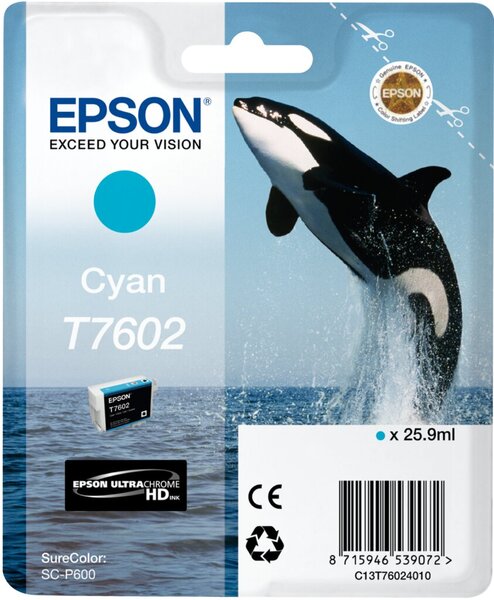 EPSON T7602 Cyan Tintenpatrone