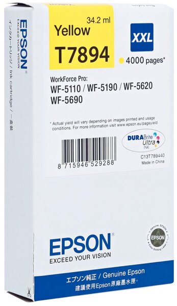 EPSON T7894 Größe XXL Gelb Tintenpatrone