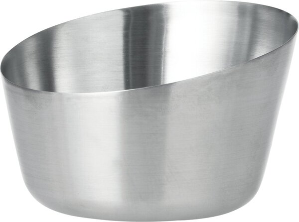 Snack und Dip Schale VISTA, Edelstahl gebürstet 18/10