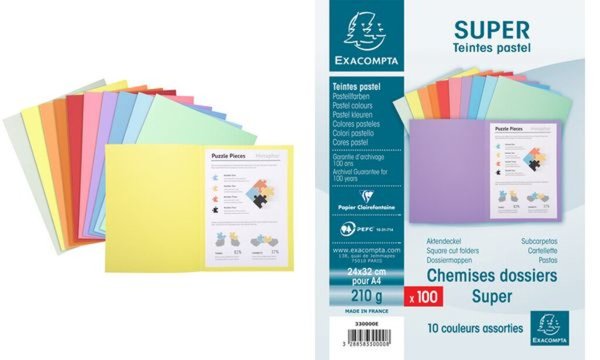 EXACOMPTA Aktendeckel SUPER 250, DI N A4, hellblau (335226600)