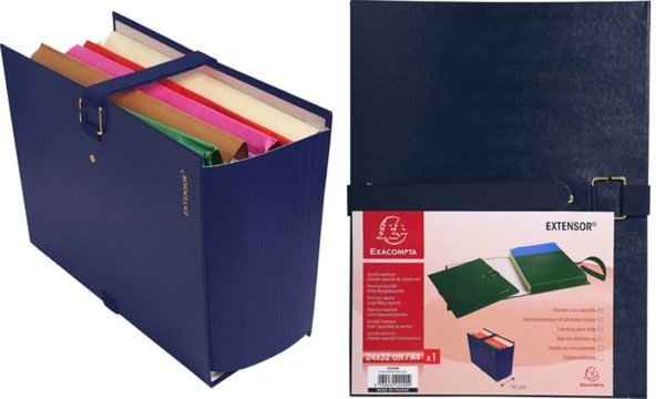 EXACOMPTA Dokumentenmappe EXTENSOR, DIN A4, blau (8700428)