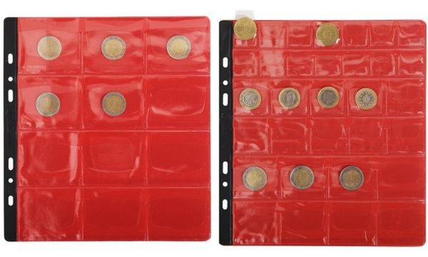 EXACOMPTA Münzhüllen, 43 Fächer à 2 0/25/30 mm, 215 x 237 mm (8701482)