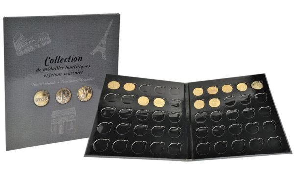 EXACOMPTA Sammelalbum für 50 Souven ir-Medaillen, grau (8701488) EXACOMPTA Sammelalbum für 50 Souven ir-Medaillen, grau (8701488)