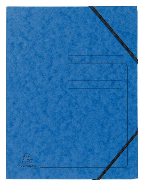 Eckspanner mit Gummizug, A4, blau ohne Klappen - Colorspan