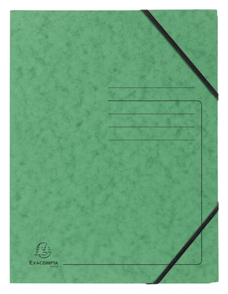 Eckspanner mit Gummizug, A4, grün ohne Klappen - Colorspan