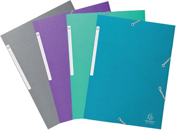 Sammelmappe Teksto, DIN A4, Karton, sortiert (grau, grün, türkis, lila)