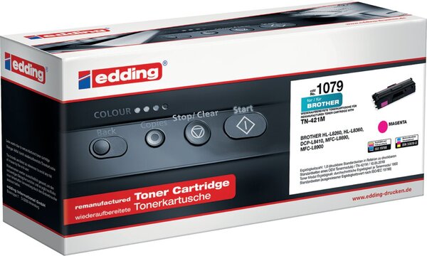 Edding Toner 1079 ersetzt Brother TN-421M, magenta, für ca.