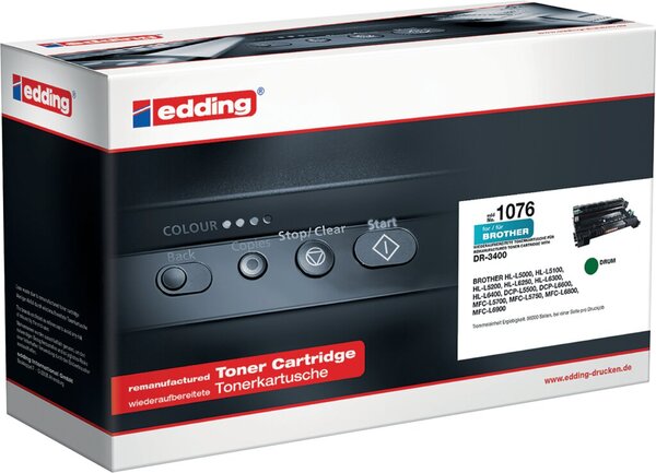 Edding Trommel 1076 ersetzt Brother DR-3400 drum, schwarz, für ca.