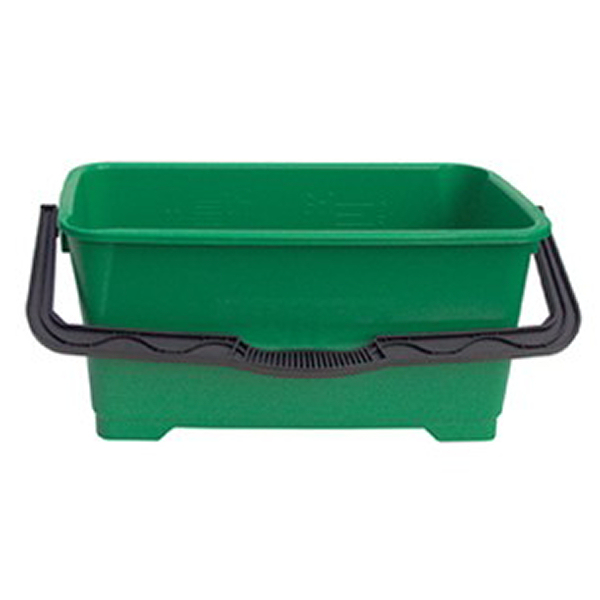 Eimer eckig 28 Liter, grün, für die Glasreinigung | QB220 Eimer eckig 28 Liter, grün, für die Glasreinigung | QB220
