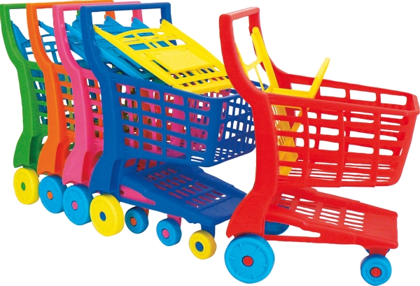 Einkaufswagen a. Kunststoff sort., Nr: 354