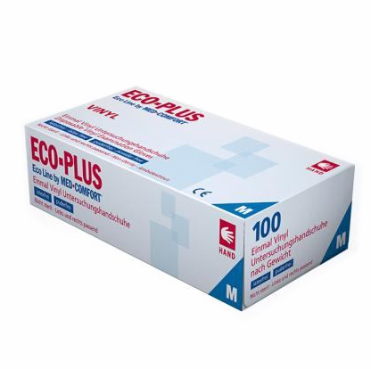 Einweghandschuhe Vinyl puderfrei "ECO-PLUS", weiß, 100 Stück/Box | Größe XL AQL 1,5, EN 420, EN 455, PSA-Kategorie Einweghandschuhe Vinyl puderfrei "ECO-PLUS", weiß, 100 Stück/Box | Größe XL AQL 1,5, EN 420, EN 455, PSA-Kategorie