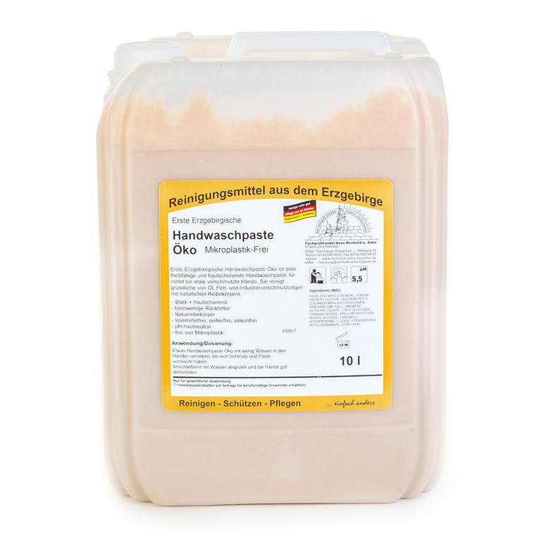 Erste Erzgebirgische Handwaschpaste W | 10 Liter (vormals Erste Erzgebirgische Handwaschpaste Öko) Händereinigungsmittel mit hautpflegenden Substanzen, pH-hautneutral, seifenfrei mit Naturreibekörpern