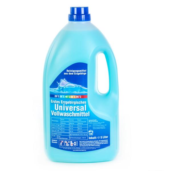 Erstes Erzgebirgisches Universal Vollwaschmittel flüssig | 5 Liter <br>Universalwaschmittel 20°C, 30°C, 40°C, 60°C, 95°C