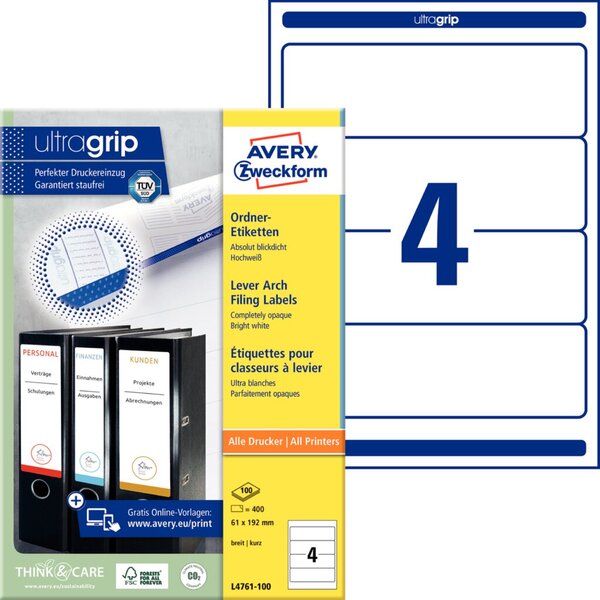 Etikett 192x61mm ILK weiss