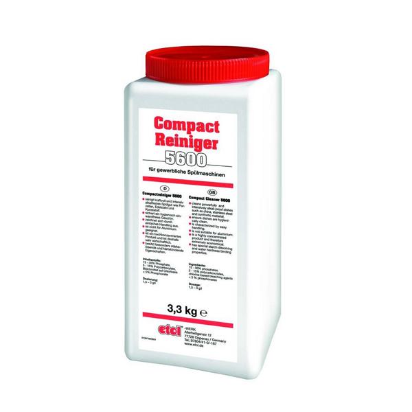 Etol Compactreiniger 5600 | 4 Dosen á 3 kg hochkonzentrierter, hygienischer Geschirrreiniger, stark hochalkalisch, stärkelösend, bleichend, für alle Wasserhärten