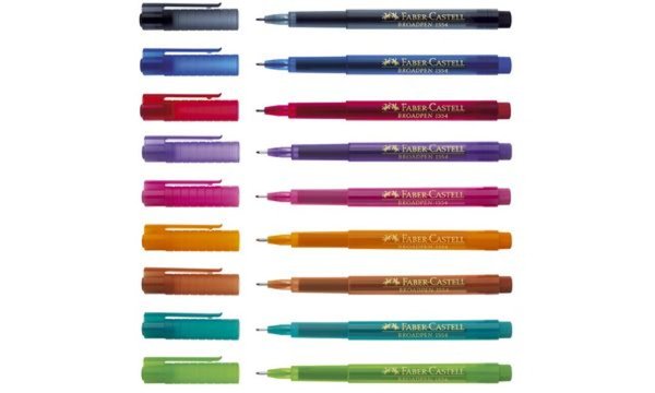 FABER-CASTELL Fineliner BROADPEN, r ot (5652215)