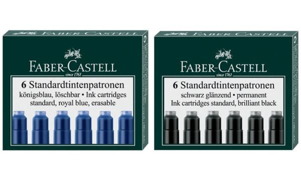 FABER-CASTELL Tintenpatronen Standa rd, schwarz (5660477)