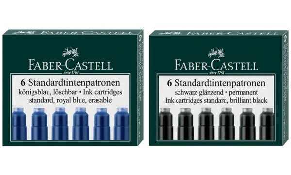 FABER-CASTELL Tintenpatronen Standa rd, schwarz (5660477)