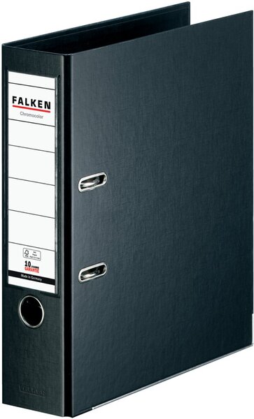 Ordner PP A4 80mm schwarz Chromocolor mit Einsteckschild