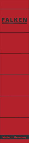 Rückenschilder kurz/schmal rot 36x190mm 10 Stück