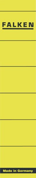 Rückenschilder kurz/schmal gelb 36x190mm 10 Stück