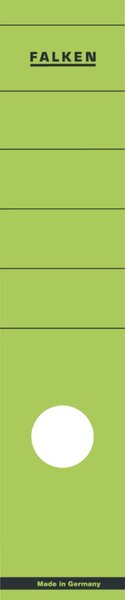 Rückenschilder lang/breit grün 60x290mm 10 Stück