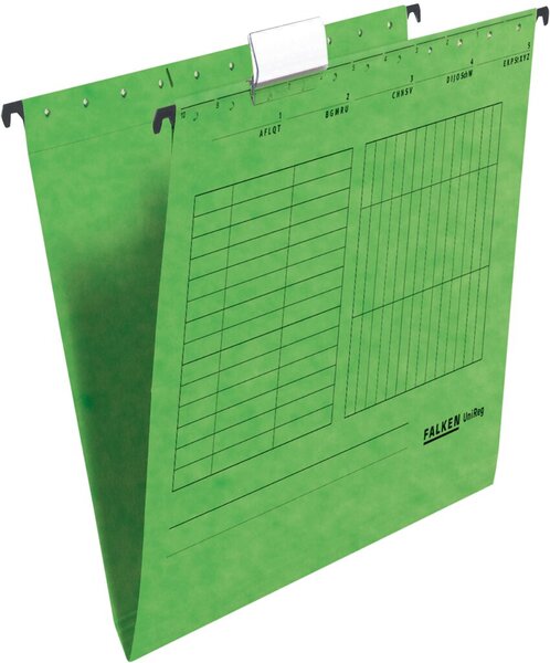 Hängemappe UniReg, grün 230g/m²-Kraftkarton, seitlich offen