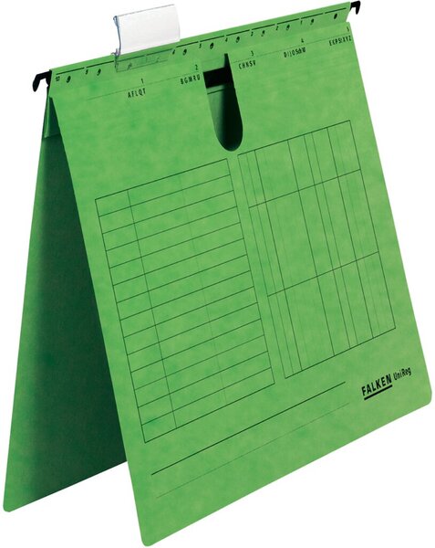 Hängehefter UniReg, grün 230g/m²-Kraftkarton, kaufm. Heftung