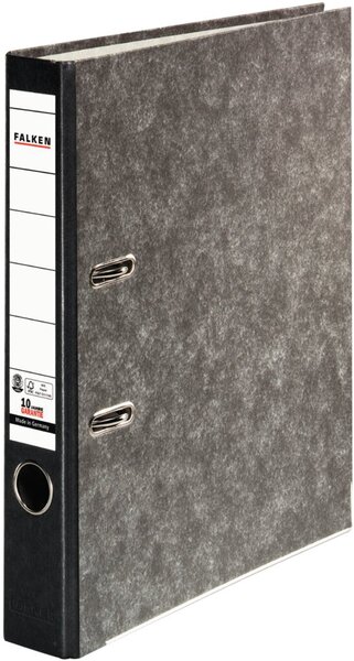 Ordner Wolkenmarmor A4 50mm schwarz, Recycling