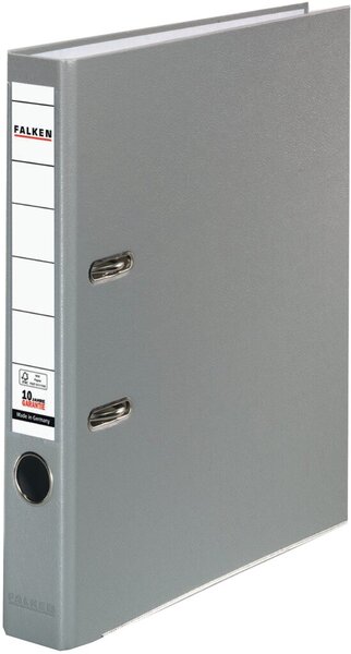 Ordner PP-Color A4 50mm grau mit Einsteckschild