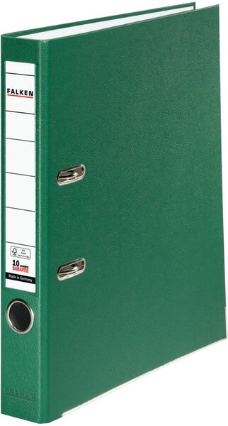 Ordner PP-Color A4 50mm grün mit Einsteckschild