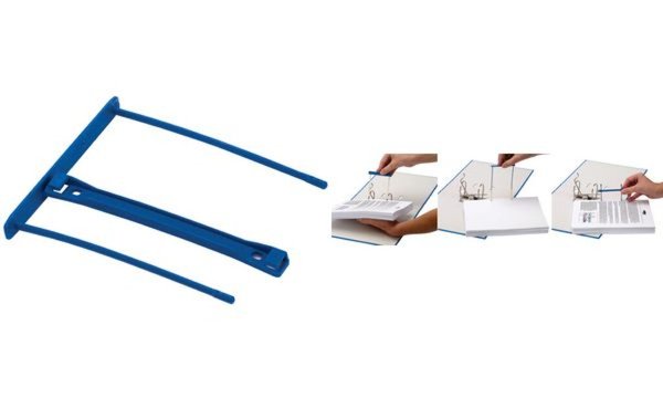 FELLOWES Archiv-Abheftbügel Proclip, blau, zweiteilig aus Kunststoff, mit verlä