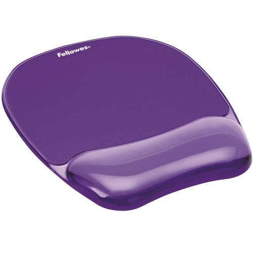 FELLOWES Gel Crystal - Mauspad mit Handgelenkpolsterkissen - Violett (91441)