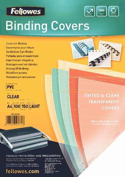 FELLOWES Klarsichtfolie transparent (5376001) 0,15mm/A4 PVC