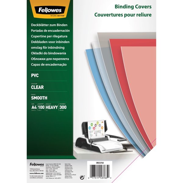 FELLOWES Superclear PVC - Einbanddeckel aus PVC - A4 (210 x 297 mm) - 300 Mikro
