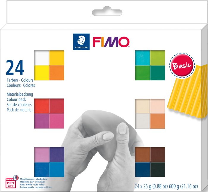 FIMO SOFT Modelliermasse-Set "Basic", 24er Set