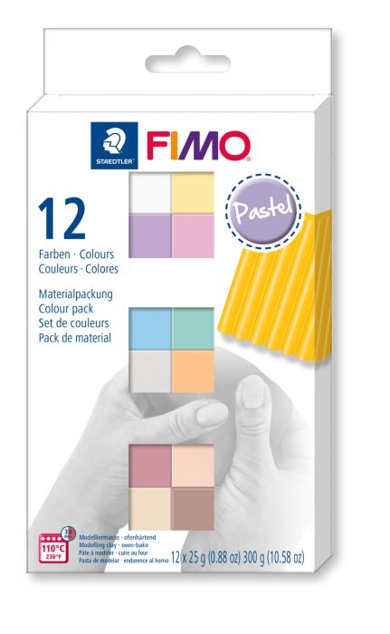 FIMO SOFT Modelliermasse-Set "Pastel", 12er Set