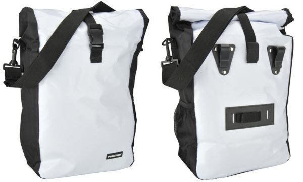 FISCHER Fahrrad-Gepäckträgertasche Kurier, weiß/schwarz (11580232)