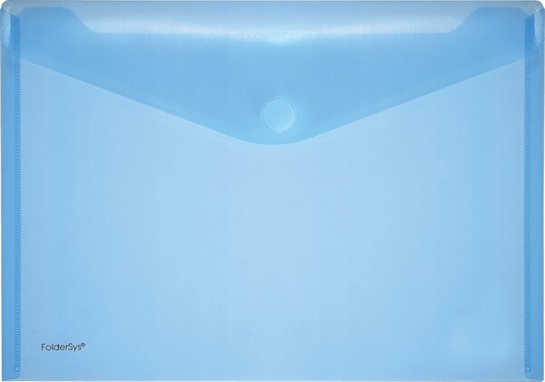 PP-Umschlag A4quer blau transparent