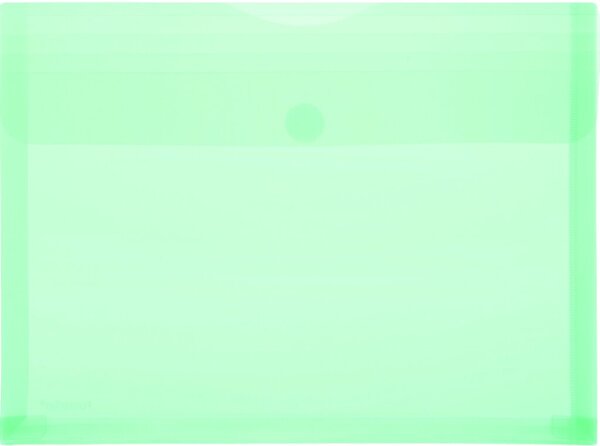 PP-Umschlag A4quer, Dehnfalten grün transparent