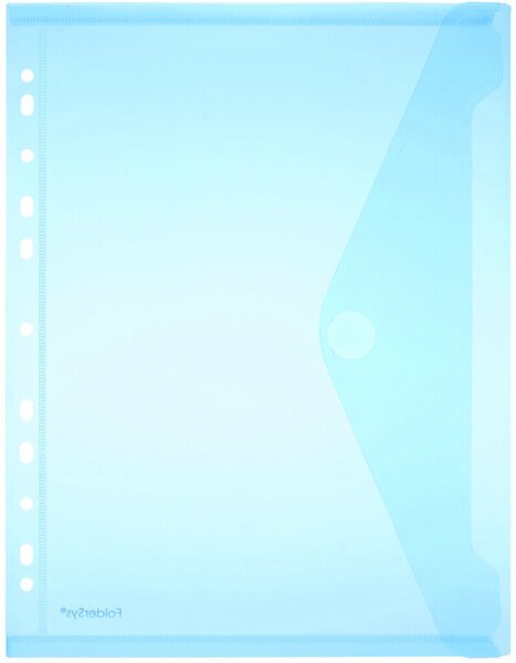 PP-Umschlag A4, Lochrand blau transparent