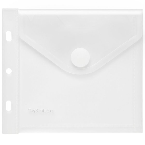 CD-Hülle mit Abheftung klar transparent, Klettverschluss