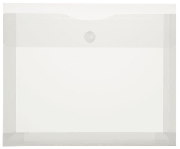 PP-Umschlag A4 quer, Dehnfalten 50mm, transparent klar, Klettverschluss