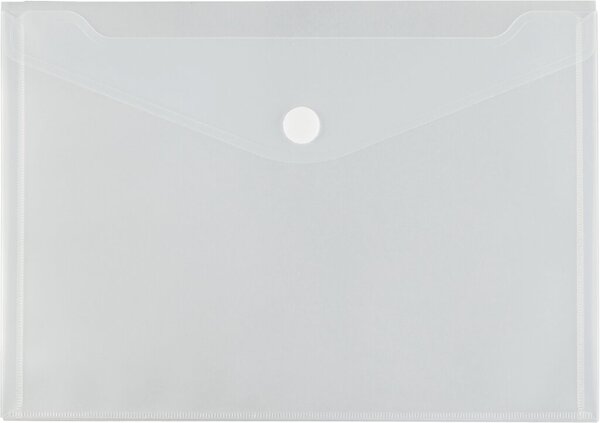 Doppel-Sichttasche A4 quer, Klett- verschluss, farblos matt transparent