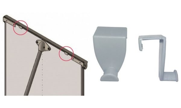 FRANKEN Ersatzteil Flipchart Blockhalter-Zapfen 2 Stueck fuer EL-FC F2100 F2100