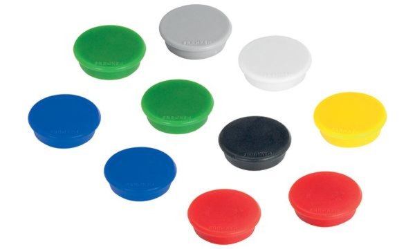 FRANKEN Haftmagnet, Haftkraft: 1.500 g, Durchm. 38 mm, sort. farbig sortiert, r
