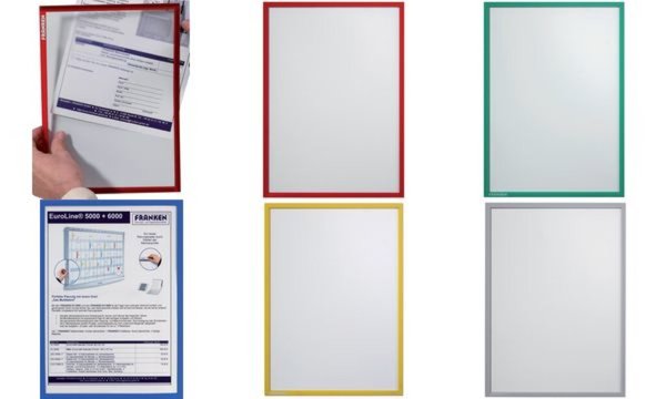 FRANKEN Sichttasche FRAME IT X-tra!Line, DIN A4, rot selbstklebend, Dokumentenh