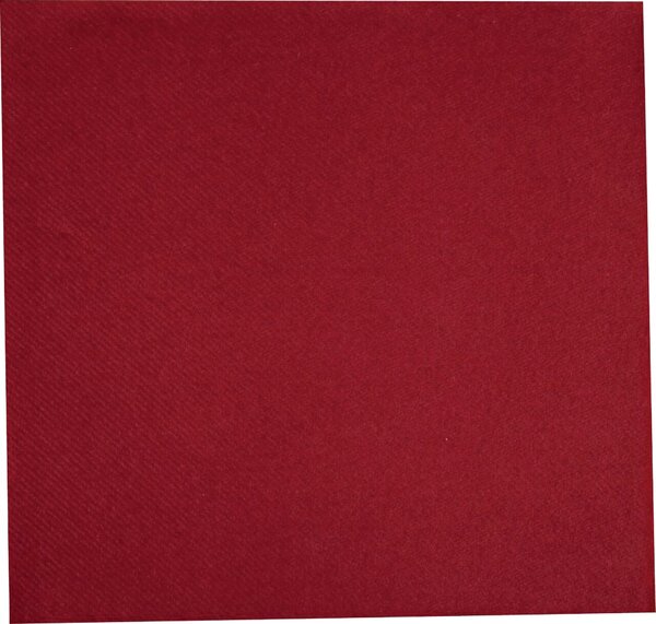 Servietten Eleganza 1-lagig 40 x 40 cm bordeaux, 1/4 Falz, Airlaid, FSC-Mix