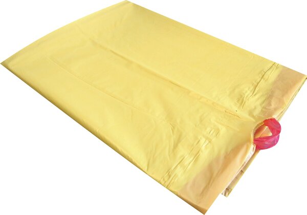 Müllsäcke mit Zugband 120 l LDPE Rolle gelb, Maße: 700 x 1100 mm