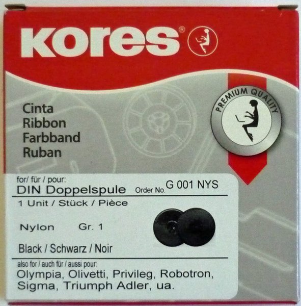 Farbband Gr. 1 schwarz für DIN Doppelspule